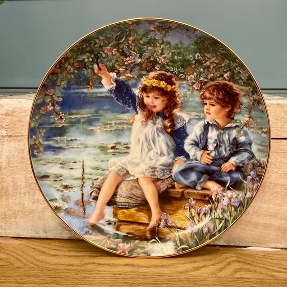 Vintage Sandra Kuck Collectors Plate -
"Patience" - Hearts & Flowers - Picture 1 of 3
